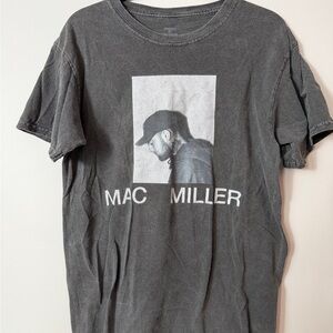 Mac Miller Graphic T-Shirt Gray Band Tee Size Small